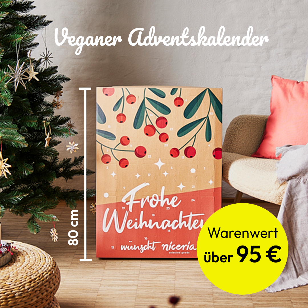 veganer Adventskalender + Gratis vegan special edition Box