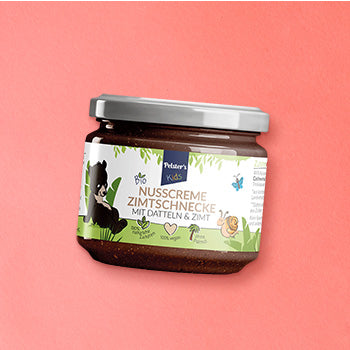 Bio Nusscreme Zimtschnecke mit Datteln und Zimt