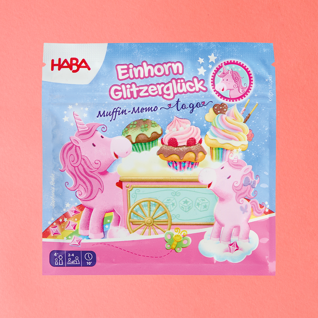 Einhorn Glitzer Glück Muffin Memo