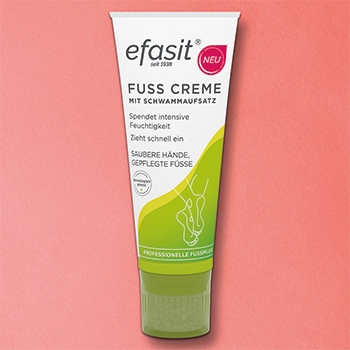 Fuß Creme mit Schwammaufsatz