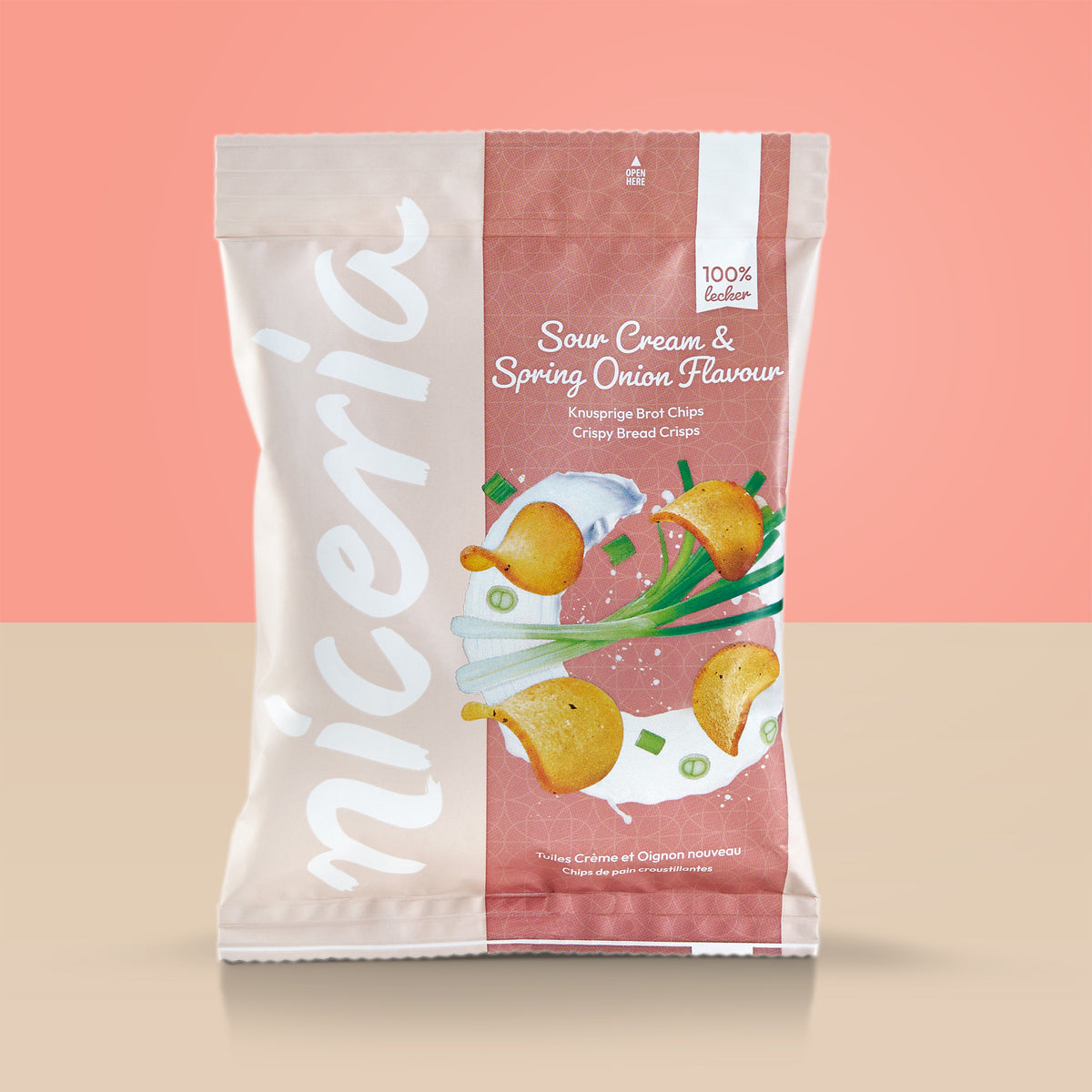 Knusprige Brot Chips Sour Cream & Spring Onion Flavour – niceria