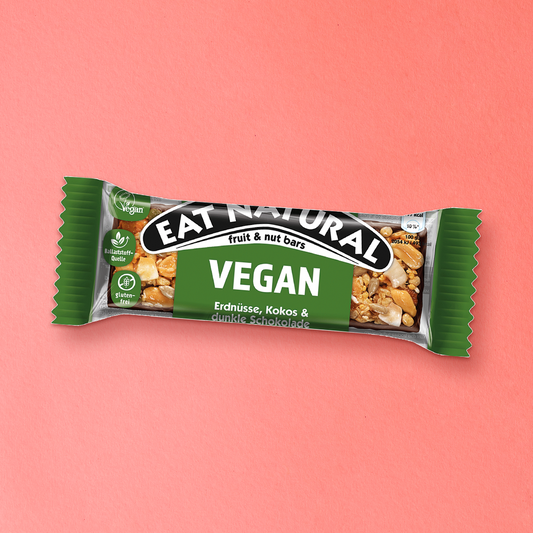 EAT NATURAL VEGAN Erdnüsse, Kokos & dunkle Schokolade