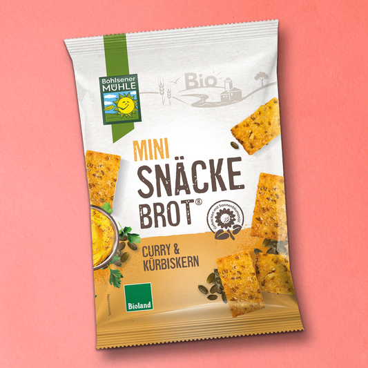 Mini Snäckebrot Curry & Kürbiskern